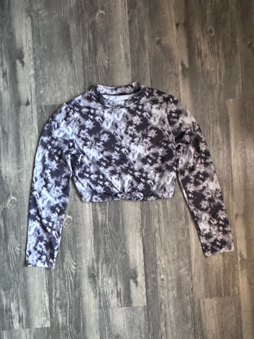 Art Class Tie-Dye Cropped Swim Top Youth Girl Size Large